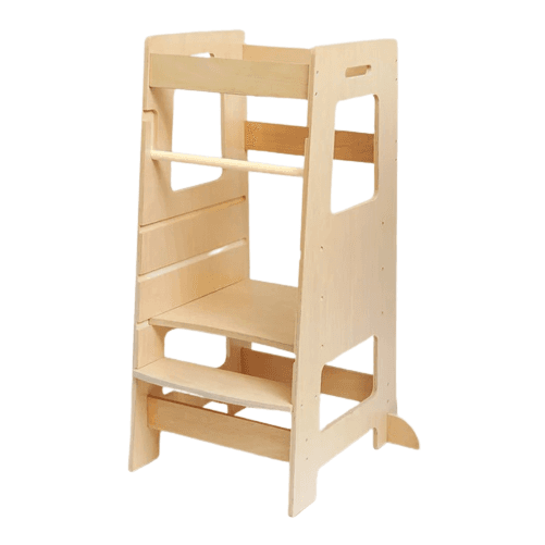 Montessori Wood City Learning Tower With Adjustable Height