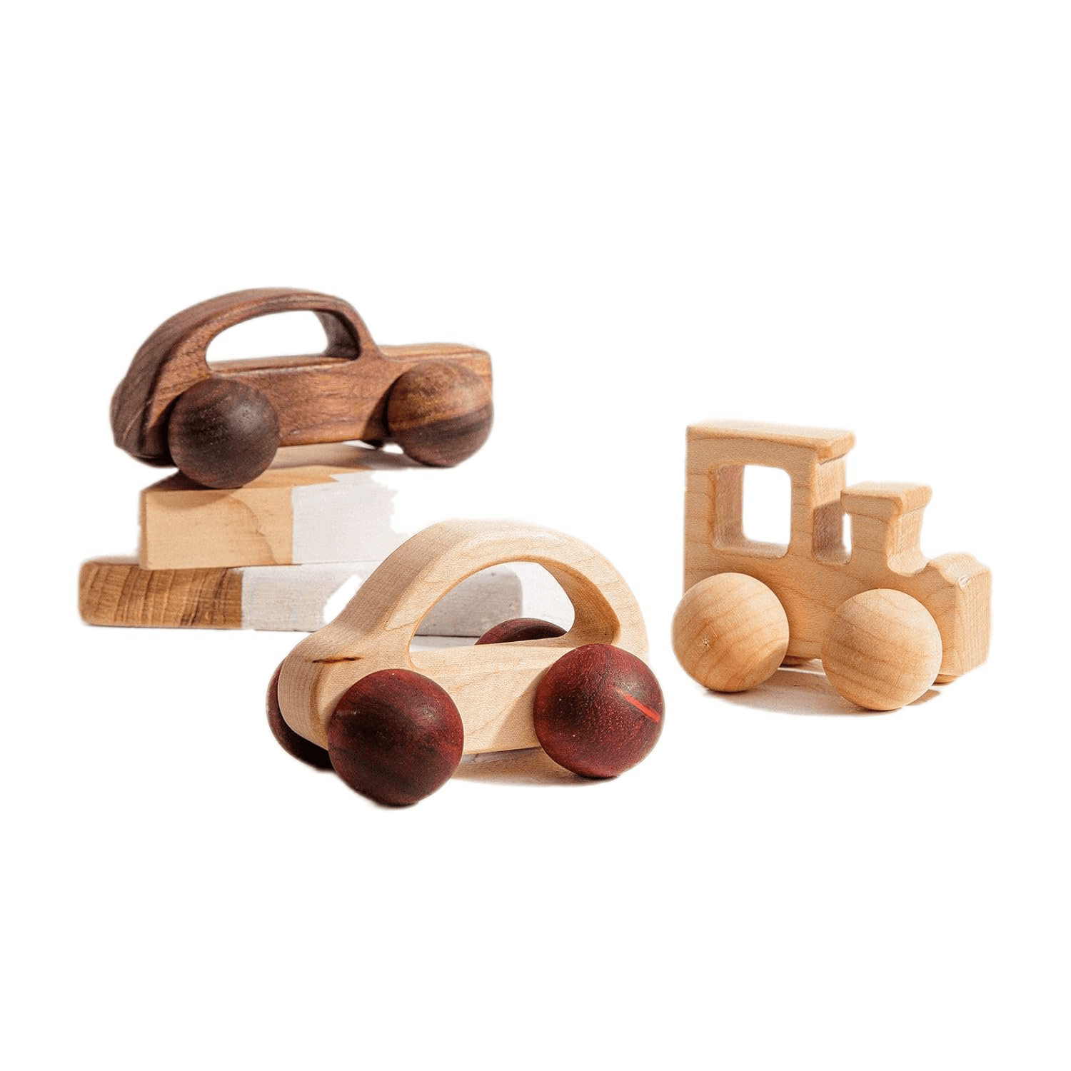 Montessori Wooden Teether 3-Piece Push Car Toys Set 3