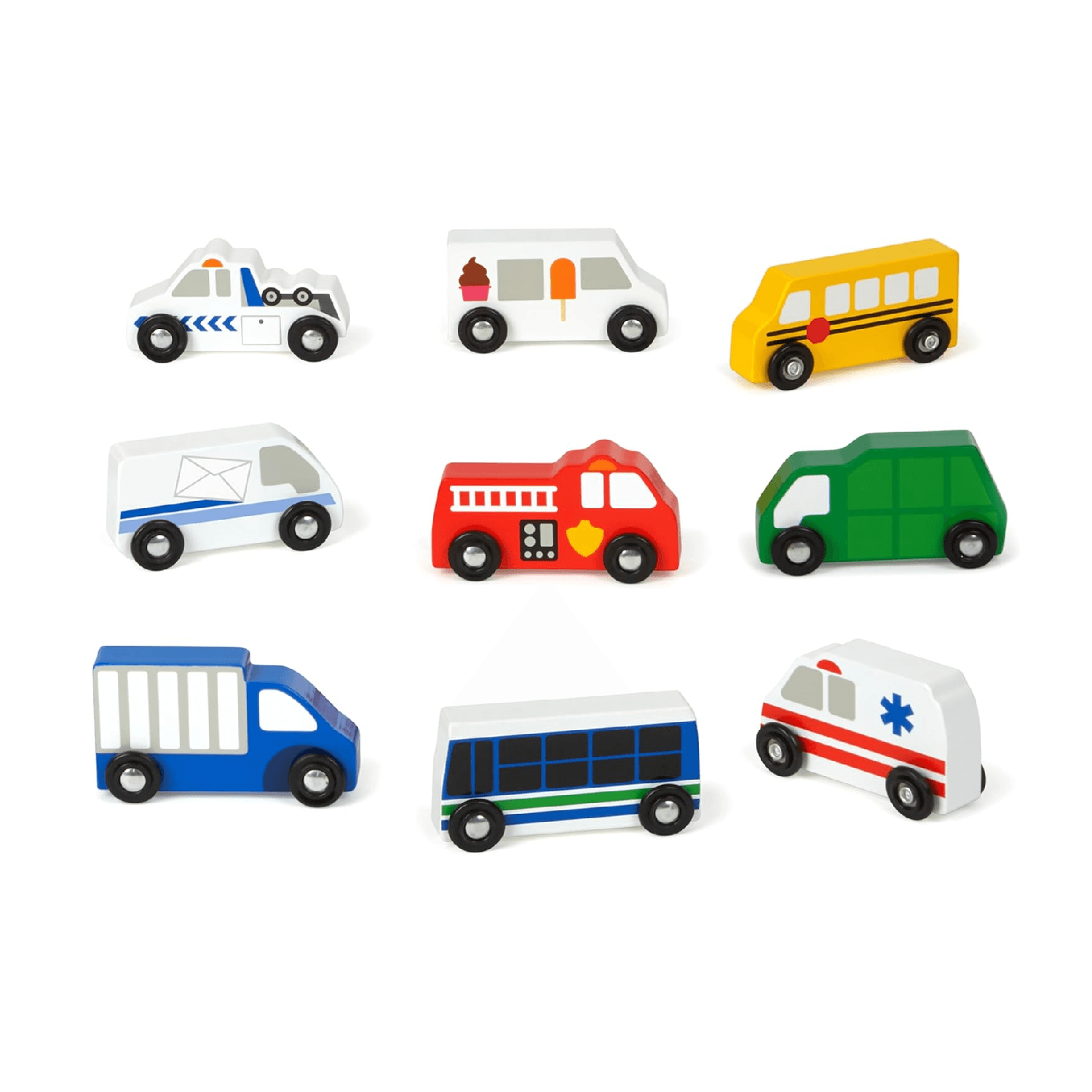 Montessori Melissa & Doug 9-Piece Cars Set