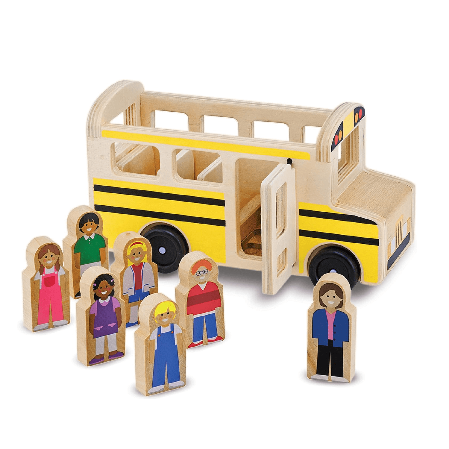 Montessori Melissa & Doug School Bus Wooden Toy Set