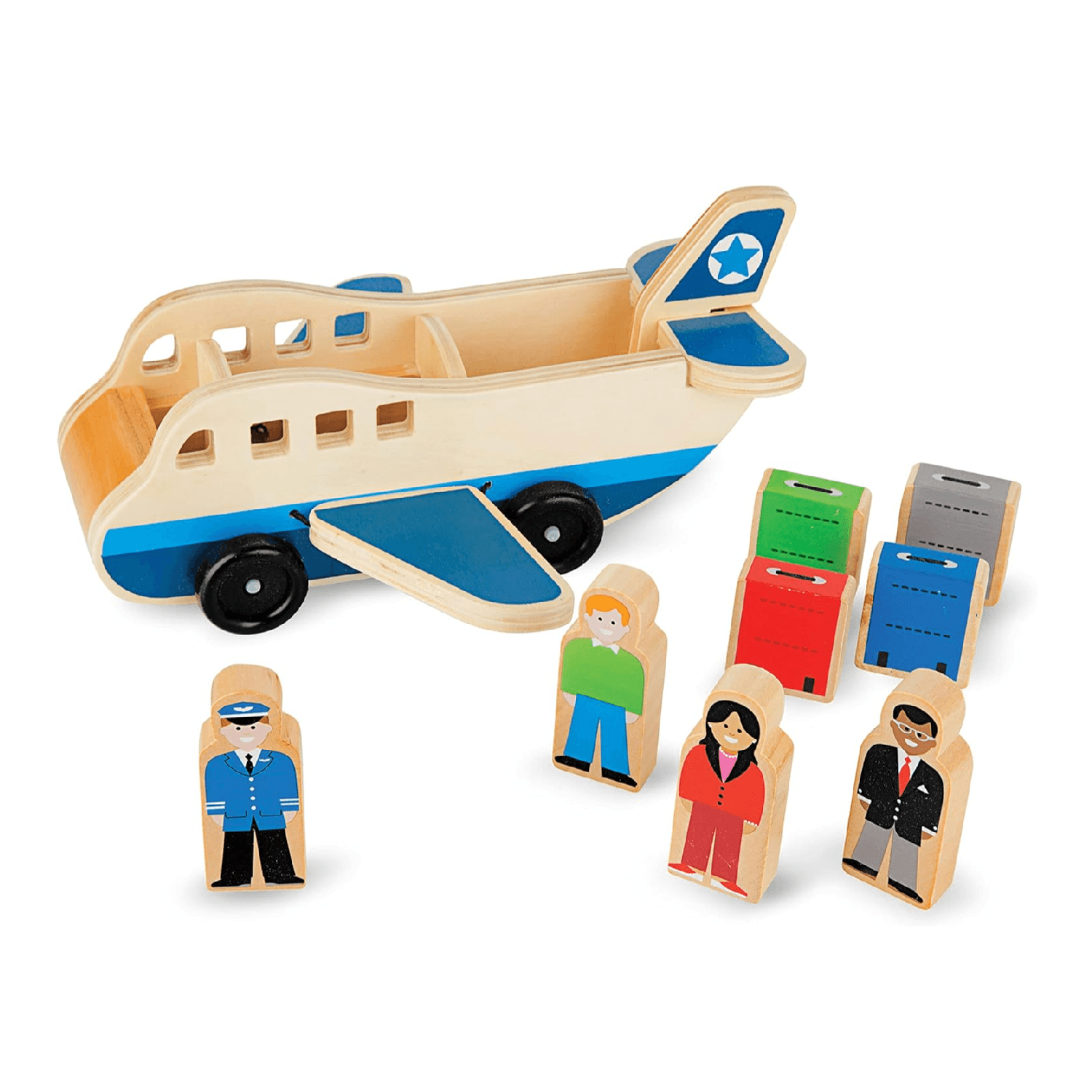 Montessori Melissa & Doug Wooden Airplane Toys Set