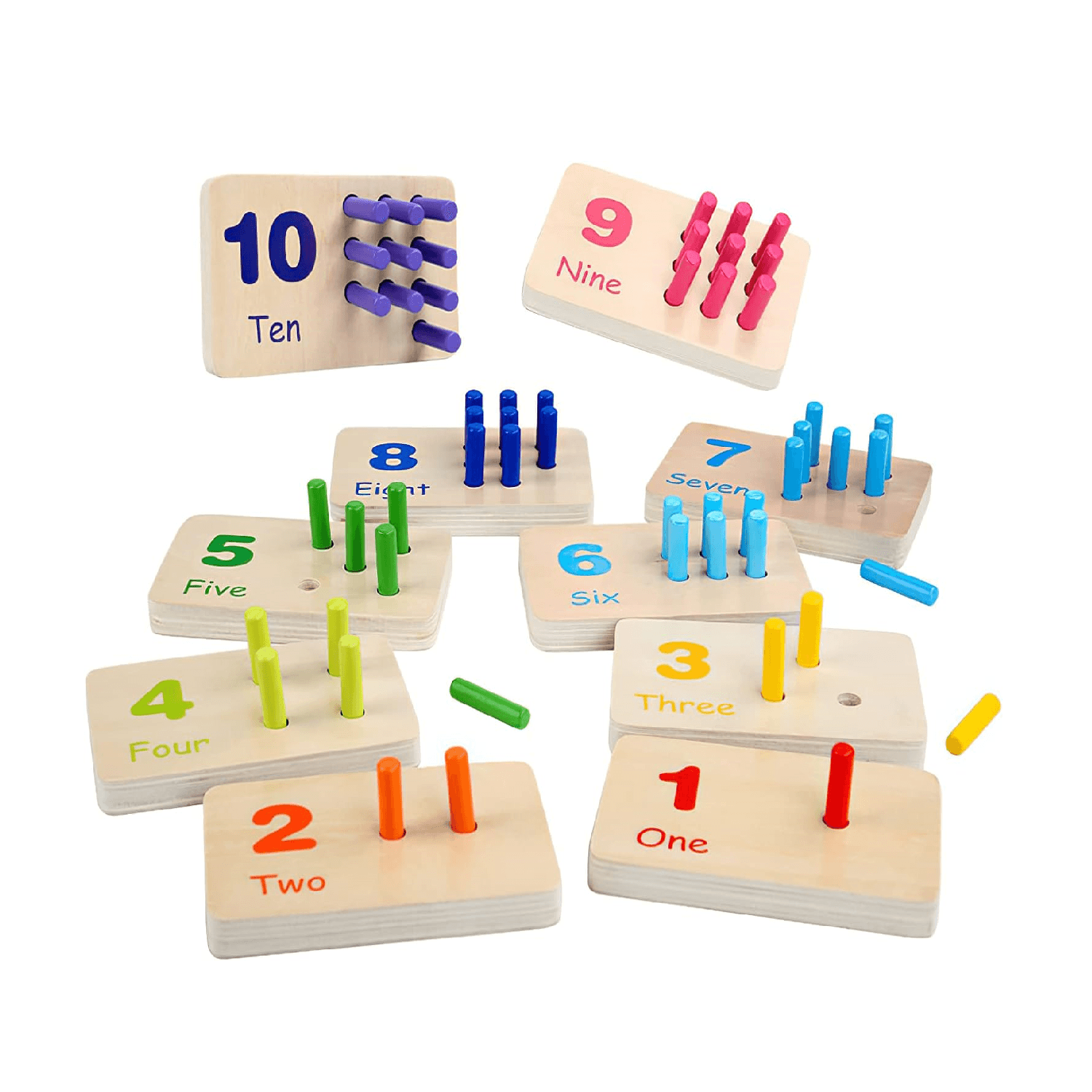 Montessori MIKNEKE Colorful Peg Boards