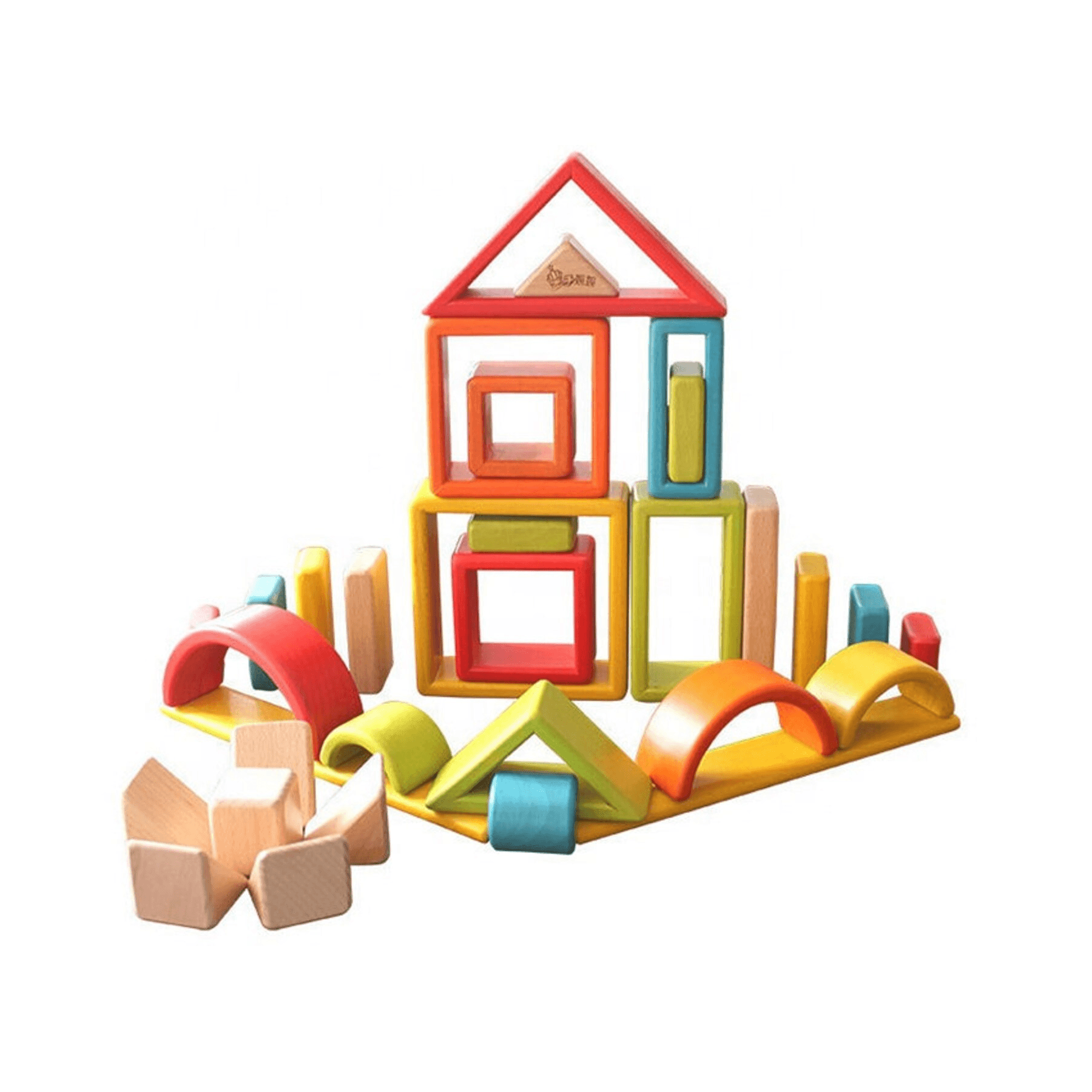 Montessori moderngenic Wooden Geometrical Building Blocks