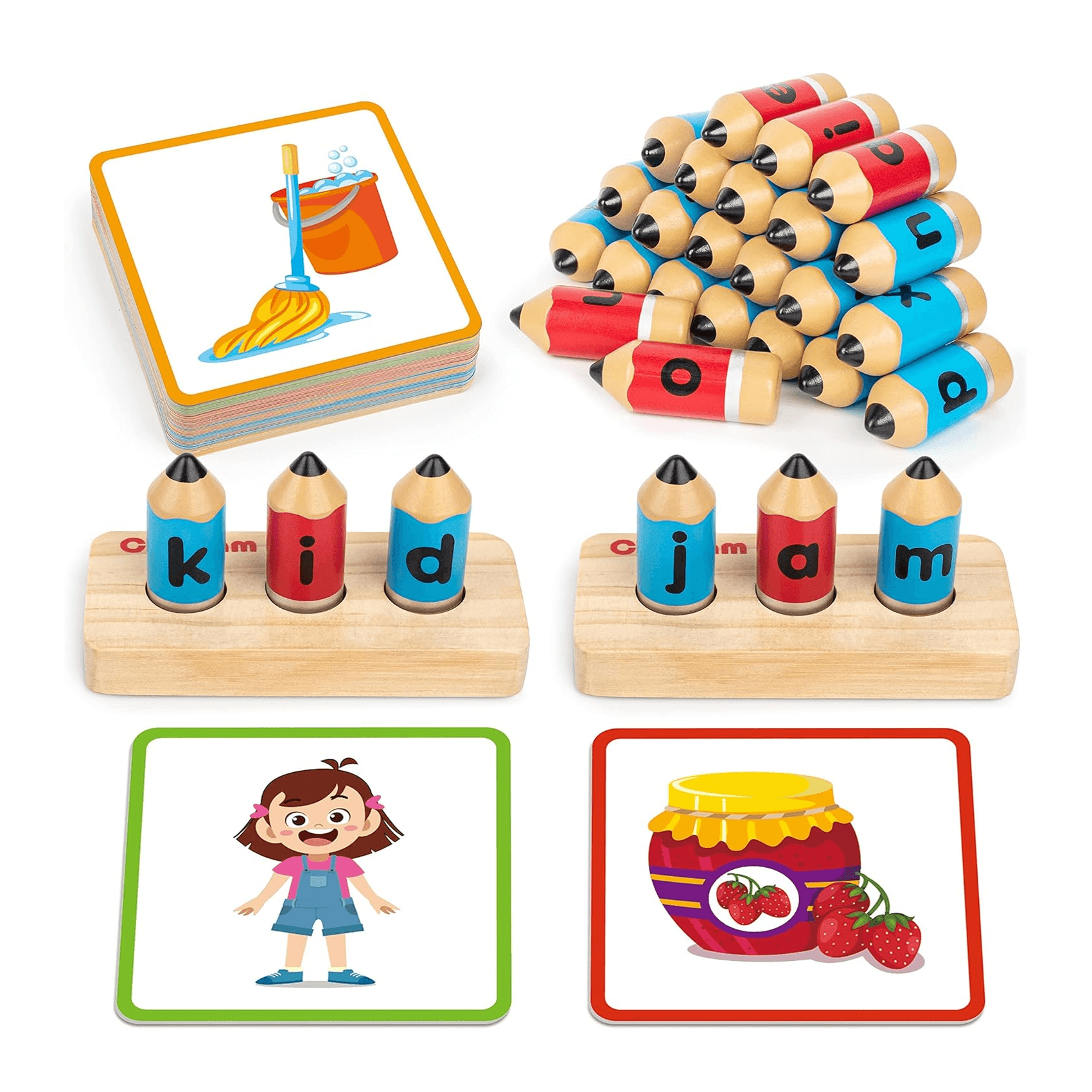 Montessori Coogam Short Vowel Spelling Games