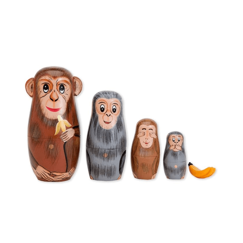 Montessori Bits and Pieces Monkeys Nesting Dolls