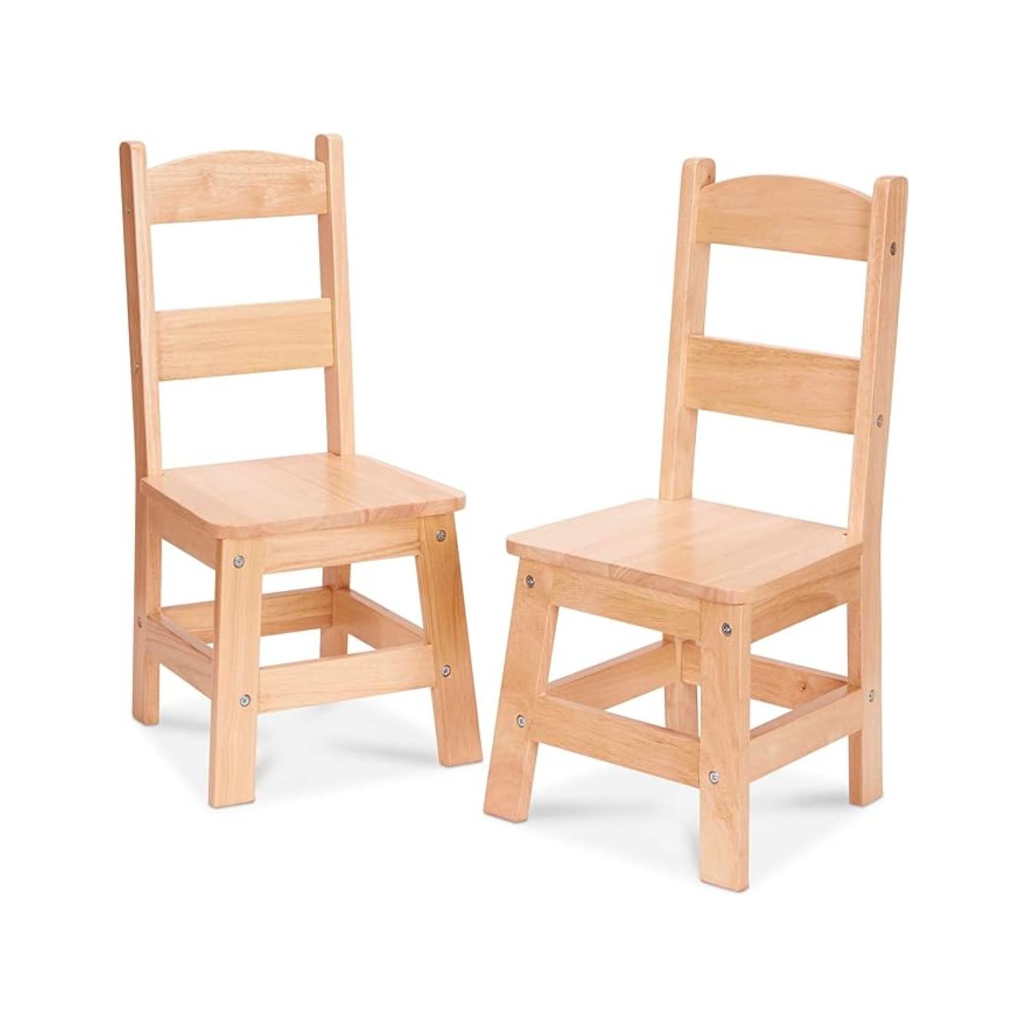Montessori Melissa & Doug Wooden Chairs Set of 2 Blonde