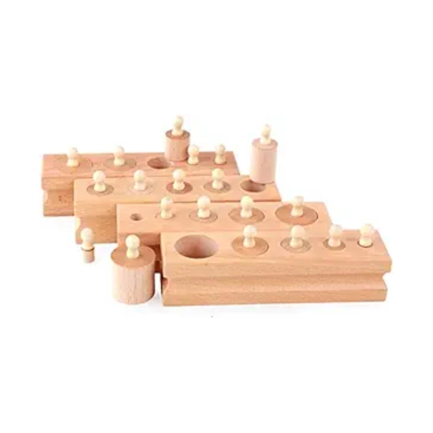 Montessori Adena Montessori Mini-Cylinder Block Set of 4