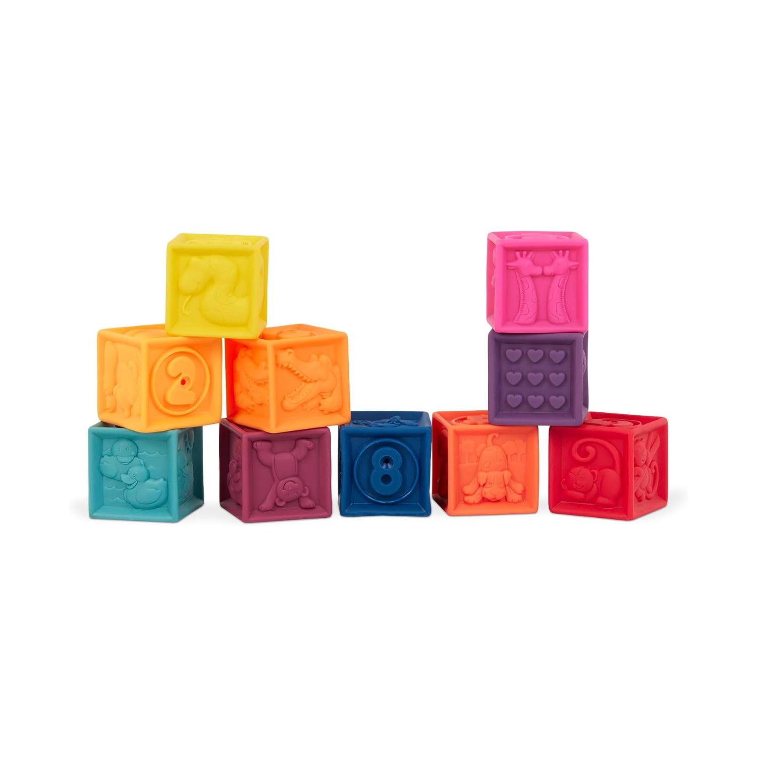 Montessori B. toys Stacking and Building Soft Blocks