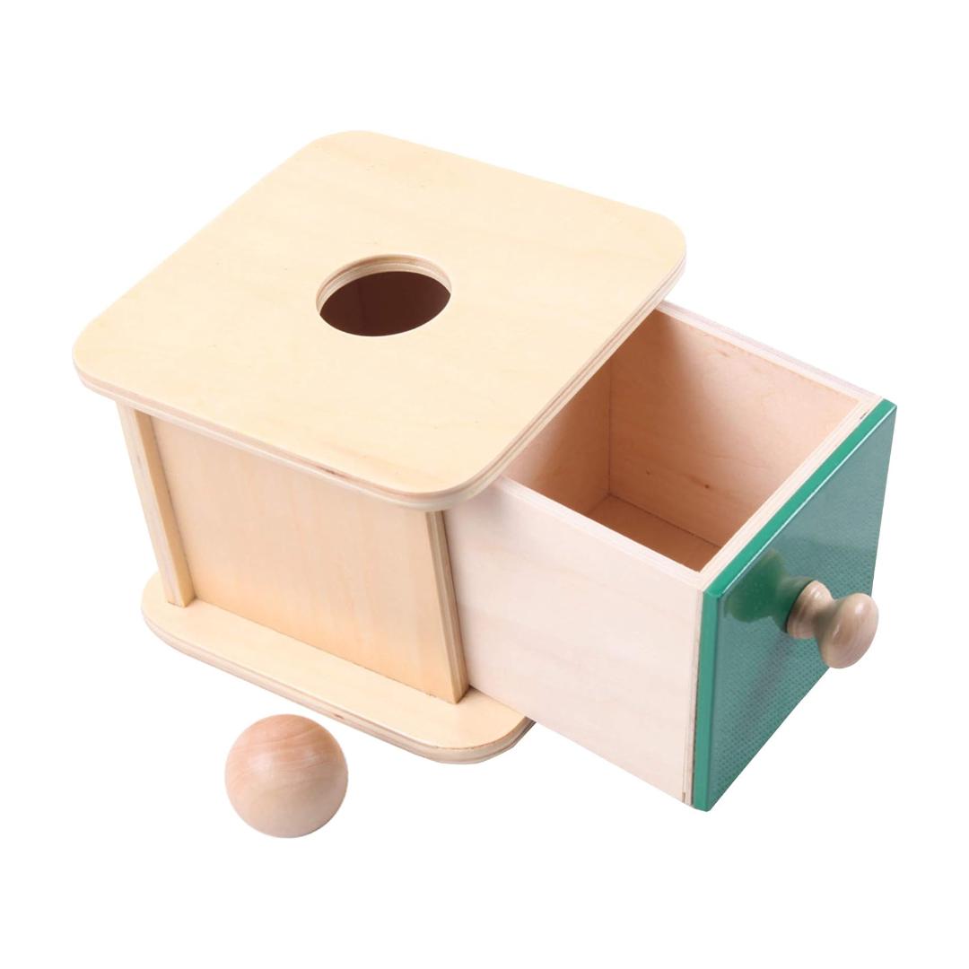 Montessori Adena Montessori Wooden Object Permanence Box With Drawer