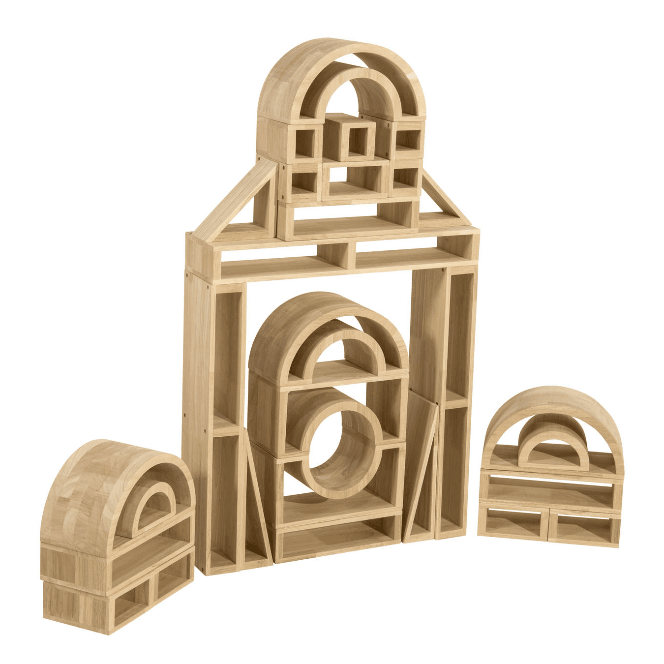 Montessori Wood Designs Hollow Block and Arch Set- 29 Piece
