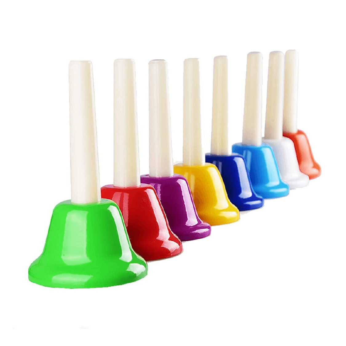 Montessori Yooson Hand Bells Colorful Percussion 8 Note Diatonic Metal Set