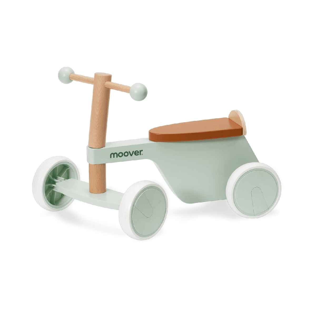Montessori Moover 4-Wheels Balance Bike Ride-On Light Green