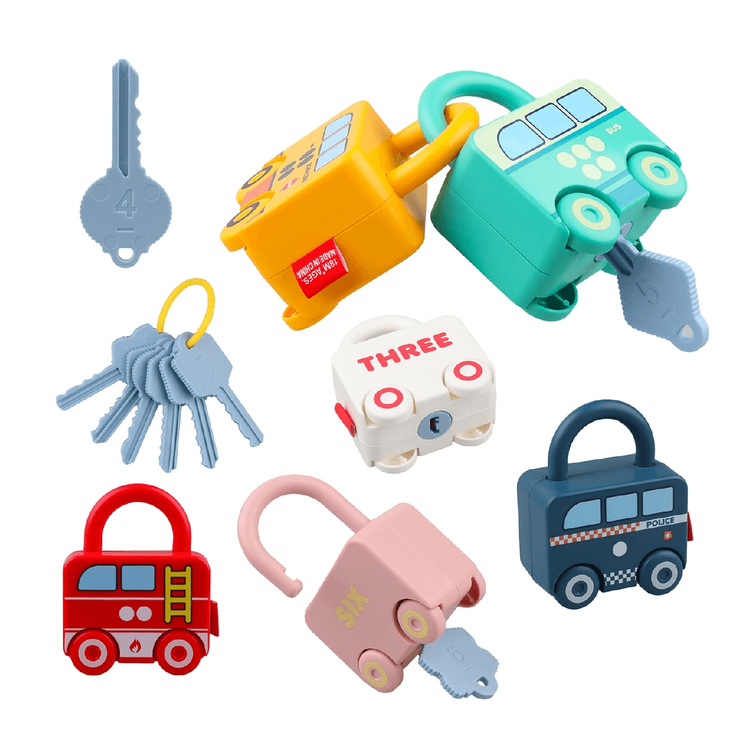 Montessori Junyobee Lock and Key Set