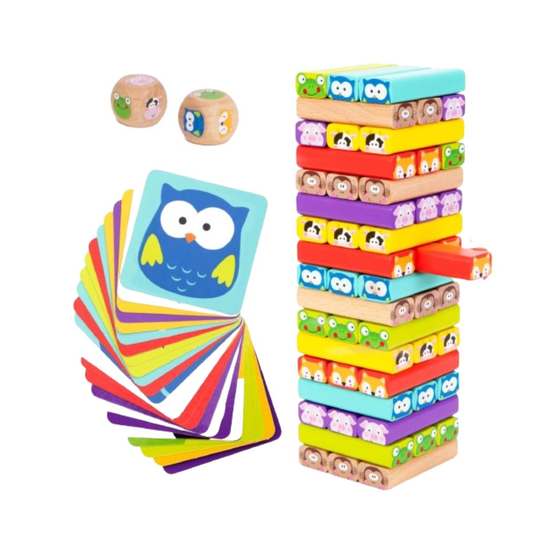 Montessori nene toys block stacking game animal