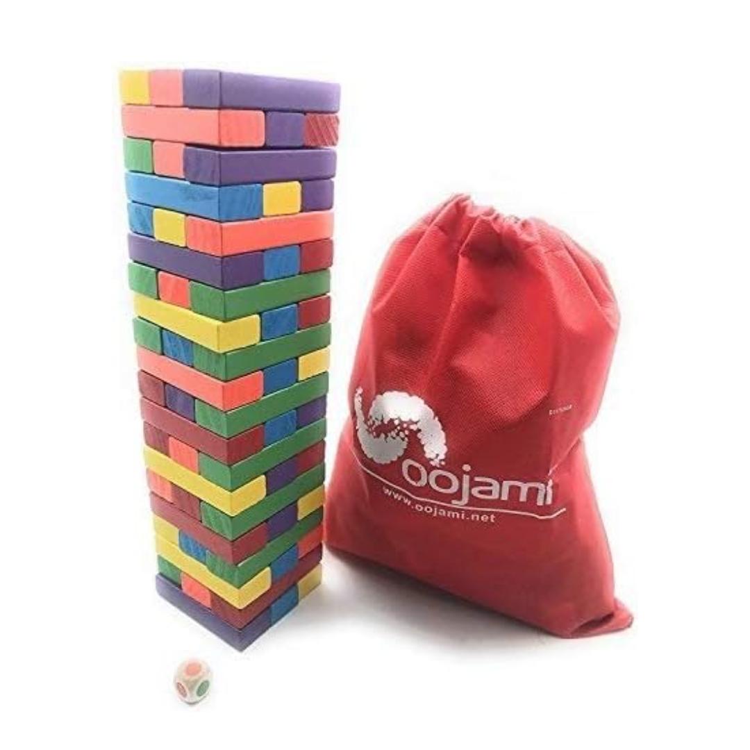 Montessori Oojami Wooden Stacking Game With Storage Bag