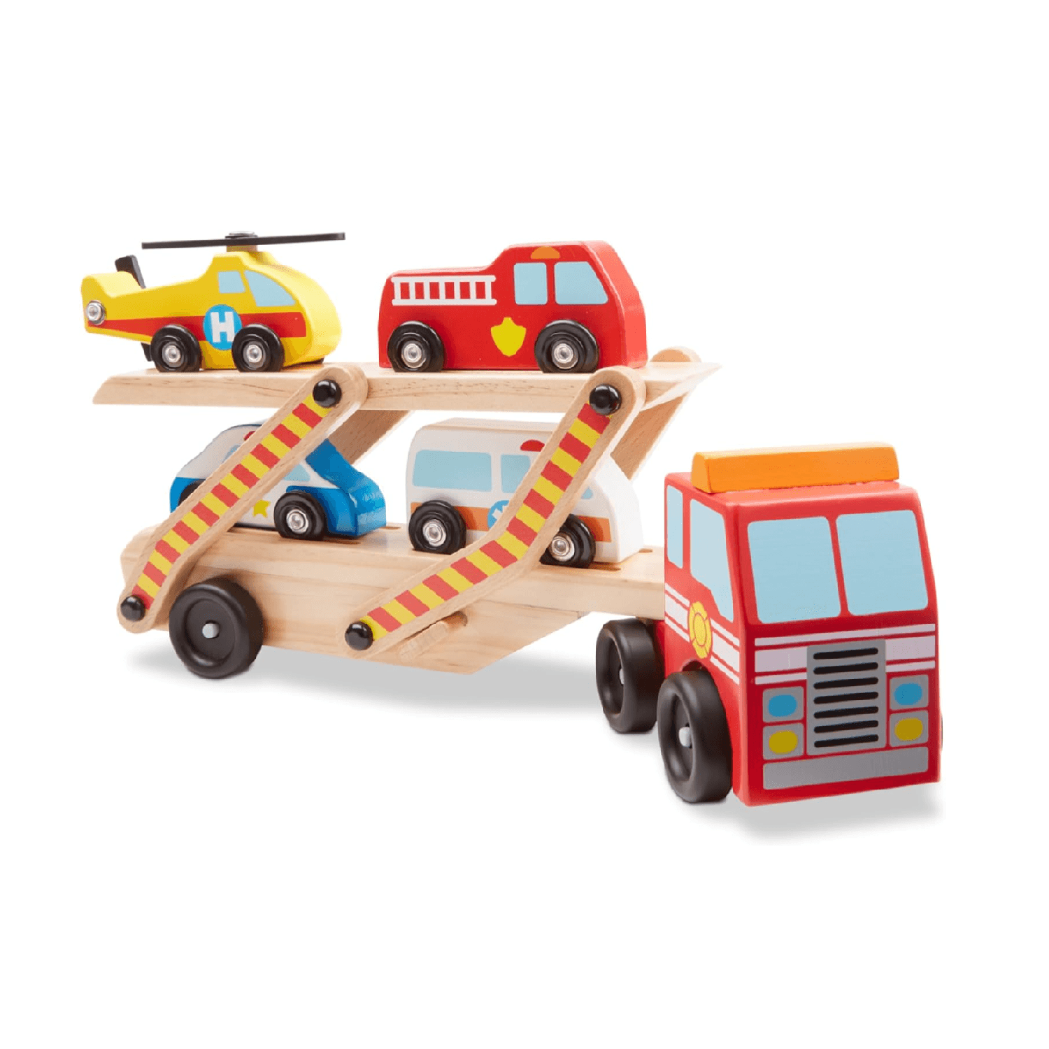 Montessori Melissa & Doug Truck Toys Emergency Vehicle Carrier Truck