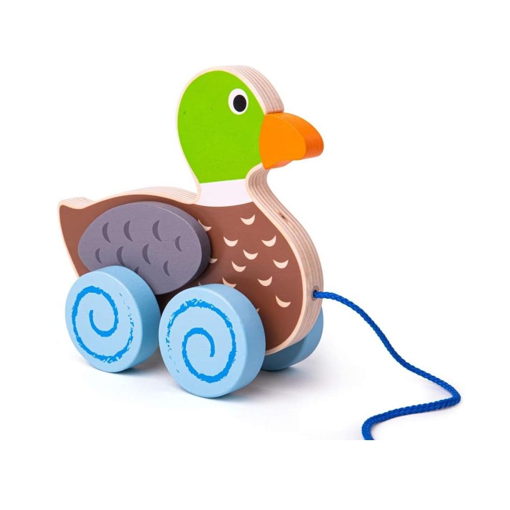 Montessori Bigjigs Pull Along Toy Duck