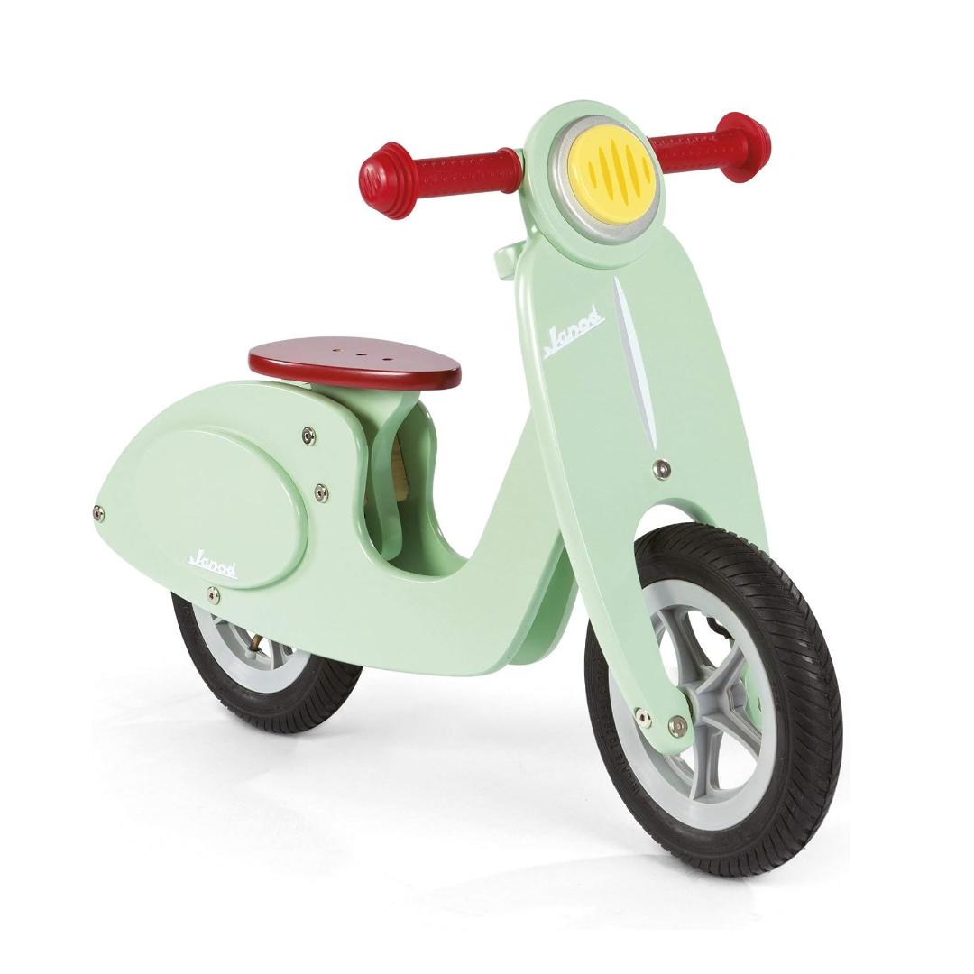 Montessori Janod 2-Wheels Scooter Balance Bike Green