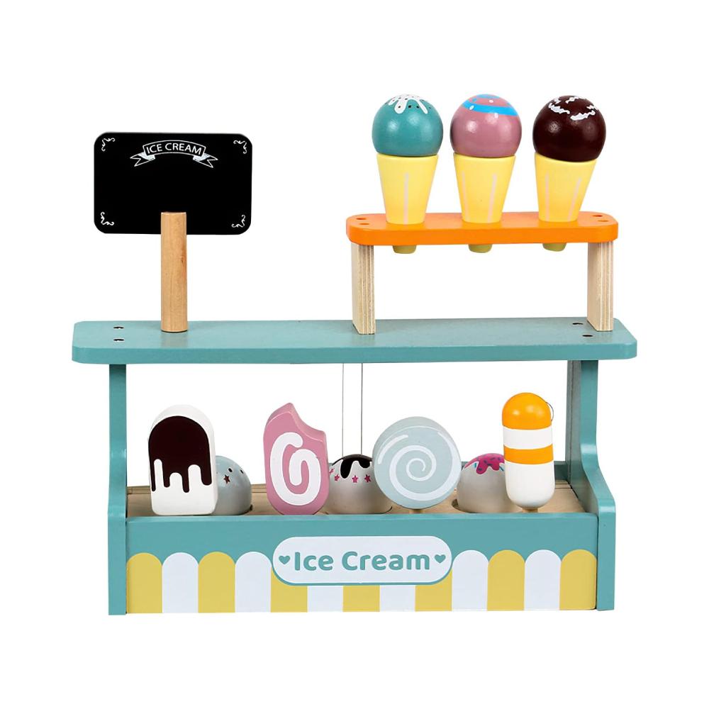 Montessori MIKNEKE Wooden Ice Cream Toy Play Set