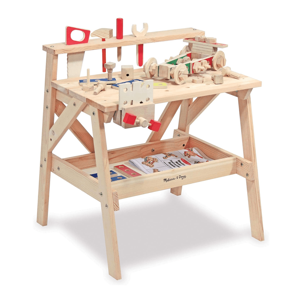 Montessori Melissa &#038; Doug Solid Wood Project Workbench Play Building Set