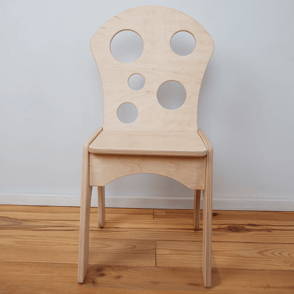 Montessori Wood and Hearts Toddler Chair Dixie
