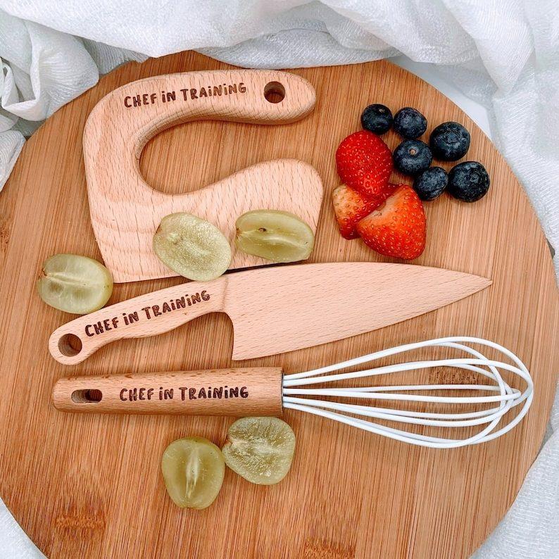 Montessori Patience and Grace Shop Personalized Knife & Whisk Set